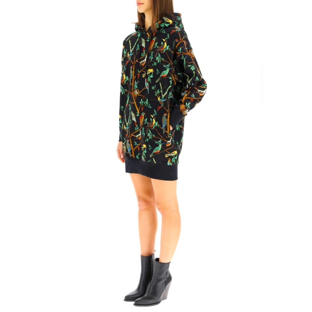 Kenzo Allover Birds Classic Hoodie Dress - M